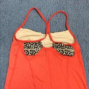 Pink and cheetah print Lululemon tank top